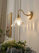 Modern fluted brass glass pendant light for dining room