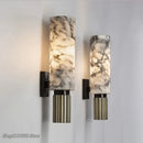 Modern fluted decorbites dolomite marble wall light bedroom sconce pair