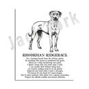 Modern framed black & white dog breed poster set bedroom wall decor