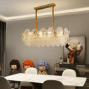 Modern french gold and clear glass led chandelier living room light