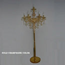 Modern french gold champagne crystal floor lamp living room