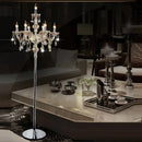 Modern french gold champagne crystal floor lamp living room