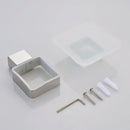 Modern frosted glass and black finish wall mount soap holder bathroom