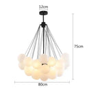 Modern frosted glass ball cloud pendant lights dining room