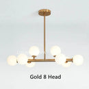Modern frosted glass ball led chandelier dining room pendant light