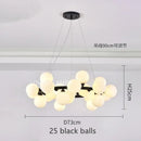 Modern frosted glass ball led chandelier dining room pendant light