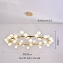 Modern frosted glass ball led chandelier dining room pendant light