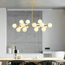 Modern frosted glass ball led chandelier dining room pendant light