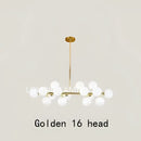 Modern frosted glass ball led chandelier dining room pendant light