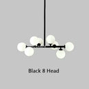 Modern frosted glass ball led chandelier dining room pendant light