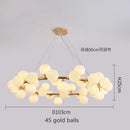 Modern frosted glass ball led chandelier dining room pendant light