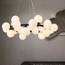 Modern frosted glass ball led chandelier dining room pendant light