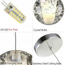 Modern frosted glass crystal ceiling chandelier staircase pendant light