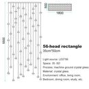 Modern frosted glass crystal ceiling chandelier staircase pendant light