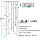 Modern frosted glass crystal ceiling chandelier staircase pendant light