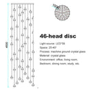 Modern frosted glass crystal ceiling chandelier staircase pendant light