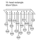 Modern frosted glass crystal ceiling chandelier staircase pendant light