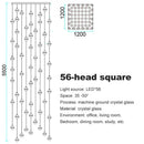 Modern frosted glass crystal ceiling chandelier staircase pendant light