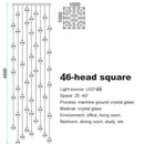 Modern frosted glass crystal ceiling chandelier staircase pendant light