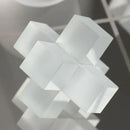 Modern frosted glass geometric tic tac toe set living room decor