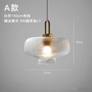 Modern frosted glass pendant lights kitchen brass led hanging lamp