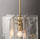 Modern frosted gray glass lattice pendant light dining room