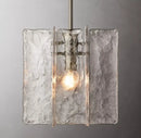 Modern frosted gray glass lattice pendant light dining room