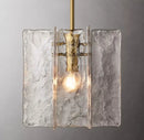 Modern frosted gray glass lattice pendant light dining room