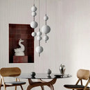 Modern frosted white glass ball pendant lamp for dining room