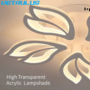 Modern geometric acrylic led ceiling light for living room bedroom