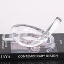 Modern geometric acrylic rope knot sculpture living room decor