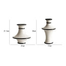Modern geometric black and white stripes ceramic vase living room decor