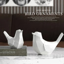 Modern geometric black couple birds resin figurines living room decor