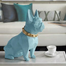 Modern geometric black decorbites dog statue living room sculpture