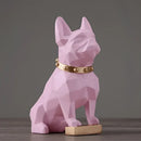 Modern geometric black decorbites dog statue living room sculpture