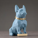 Modern geometric black decorbites dog statue living room sculpture