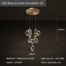 Modern geometric black & gold crystal diamond chandelier stairwell light
