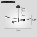 Modern geometric black gold white led chandelier for living room