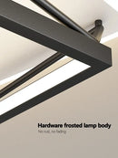 Modern geometric black metal led ceiling lamp for bedroom