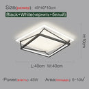 Modern geometric black metal led ceiling lamp for bedroom
