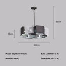 Modern geometric black metal loft led chandelier dining room light