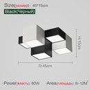 Modern geometric black & white cube bedroom ceiling lamp