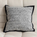 Modern geometric black & white embroidered pillow cover living room