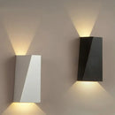 Modern geometric black & white led wall light – living room sconce