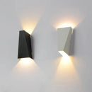 Modern geometric black & white led wall light – living room sconce