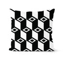Modern geometric black & white pillowcase set – living room cushion