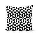 Modern geometric black & white pillowcase set – living room cushion