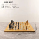 Modern geometric block chess set gold & black living room decor