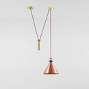 Modern geometric brass & black glass pendant light dining room