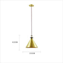 Modern geometric brass & black glass pendant light dining room